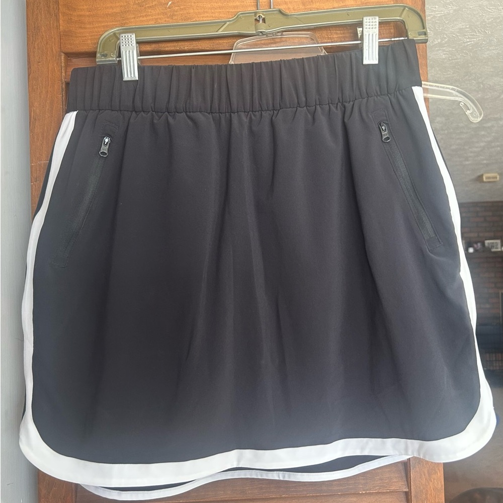 Talbots Black Skirt with White Accents